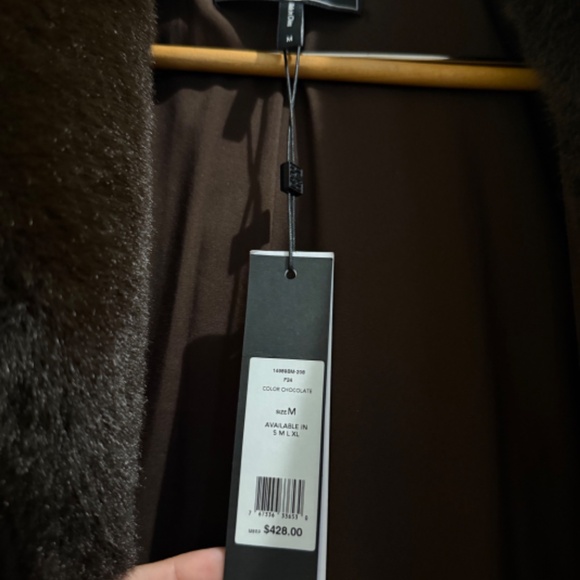 BCBGMaxAzria Luxurious Brown Faux Fur Coat - Picture 5 of 8